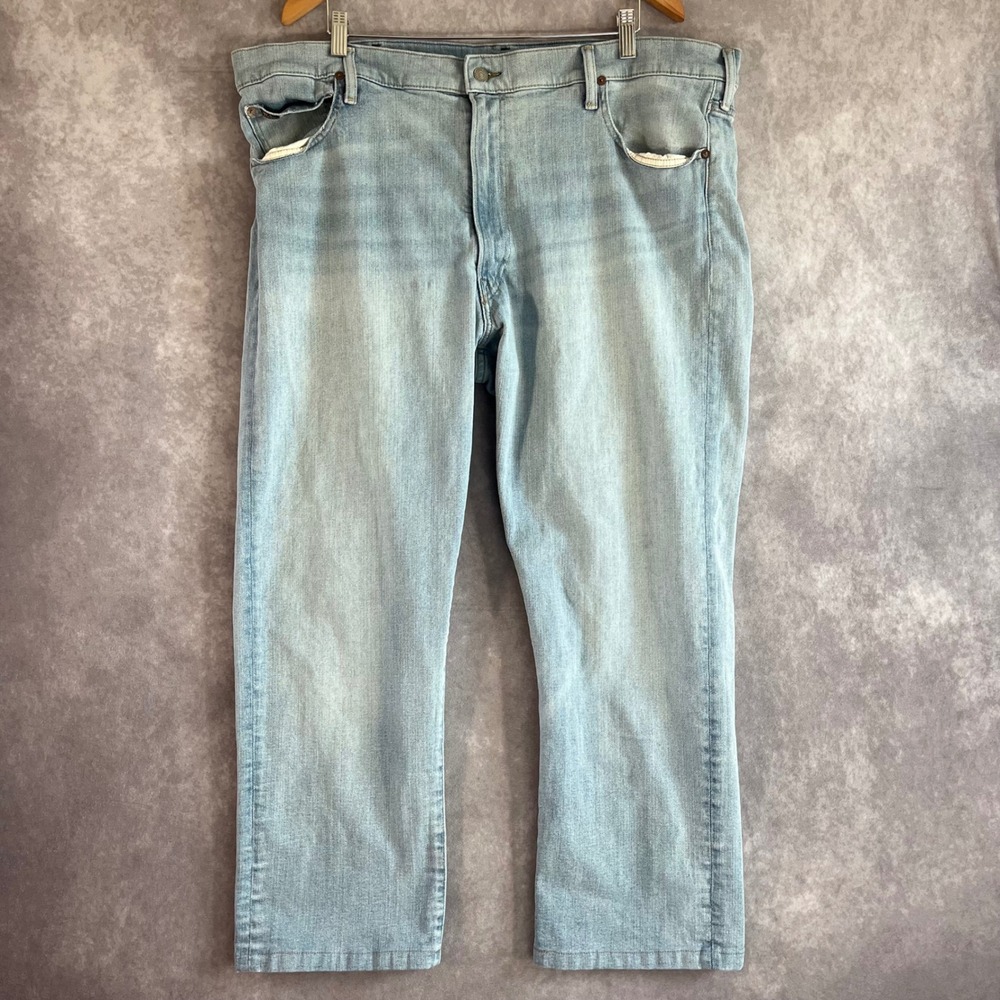 Polo Ralph Lauren Varick Slim‎ Straight Jeans Mens 42x36 Light Blue Wash Denim
